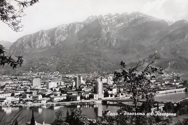 Cartolina - Lecco - Panorama col Resegone - 1960
