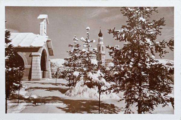 Cartolina - Asiago d'Inverno - Parco Rimembranza - 1941 | Immagine principale