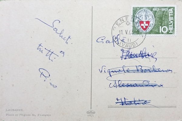 Cartolina - Lausanne - Place et l'Eglise St. Francois - … | Immagine Gallery 2