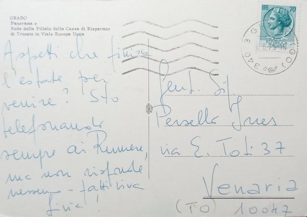 Cartolina - Grado - Panorama e Sede della Filiale della … | Immagine Gallery 2