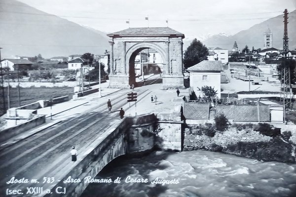 Cartolina - Aosta - Arco Romano di Cesare Augusto - …