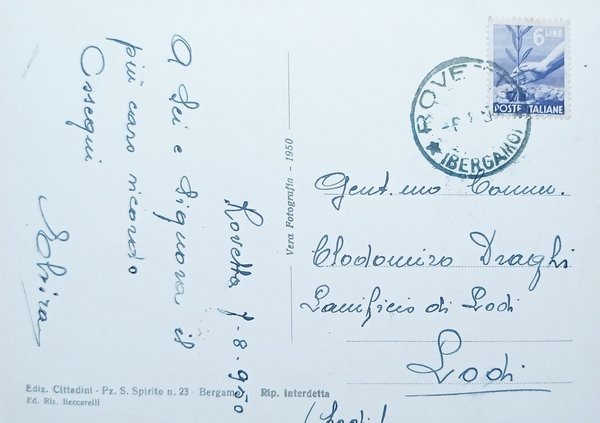 Cartolina - Rovetta - Alta Valle Seriana - 1950