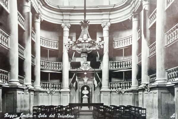 Cartolina - Reggio Emilia - Sala del Tricolore - 1954
