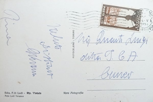 Cartolina - Reggio Emilia - Sala del Tricolore - 1954