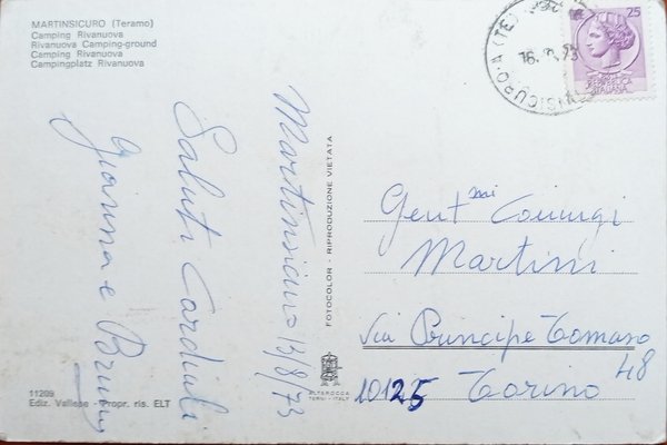 Cartolina - Martinsicuro ( Teramo ) - Camping Riva Nuova …