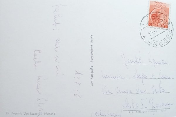 Cartolina - Numana ( Ancona ) - Riviera - 1956