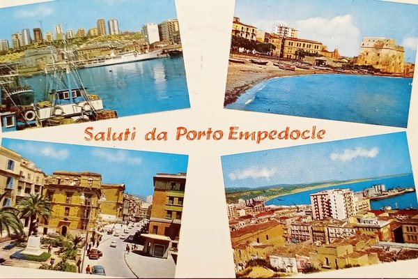 Cartolina - Saluti da Porto Empedocle - Vedute diverse - …