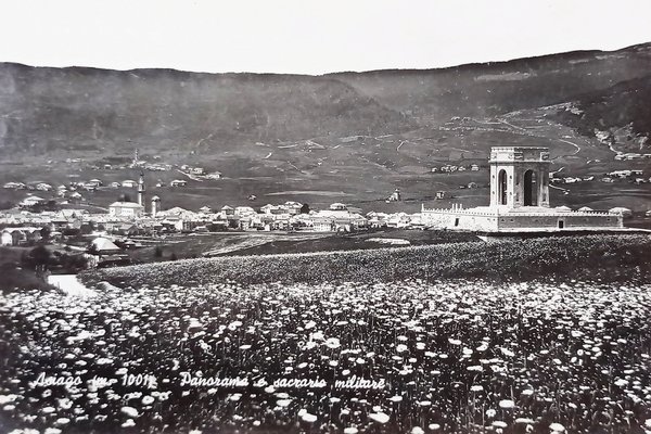 Cartolina - Asiago - Panorama e Sacrario Militare - 1954