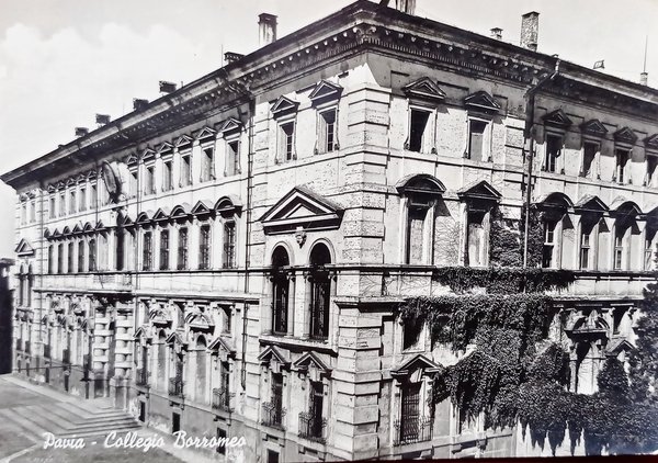 Cartolina - Pavia - Collegio Borromeo - 1962