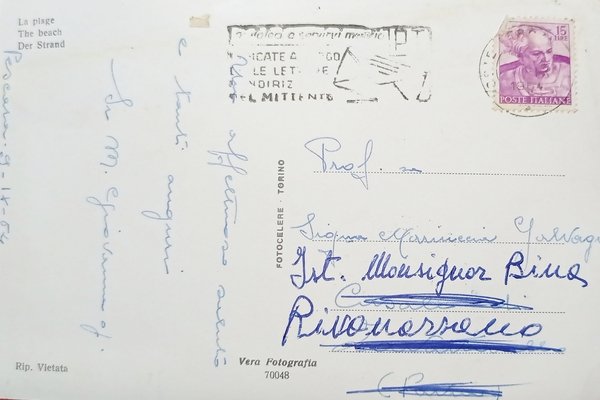 Cartolina - Pescara - La Spiaggia - 1964 ca.