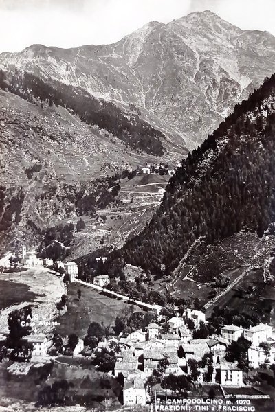 Cartolina - Campodolcino - Frazioni Tini e Fraciscio - 1958