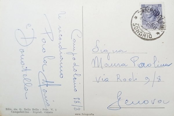 Cartolina - Campodolcino - Frazioni Tini e Fraciscio - 1958