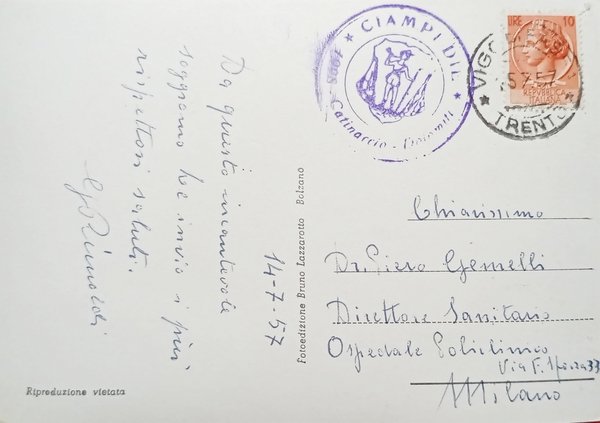 Cartolina - Dolomiti - Rifugio Vajolet e Torri ( Trento …