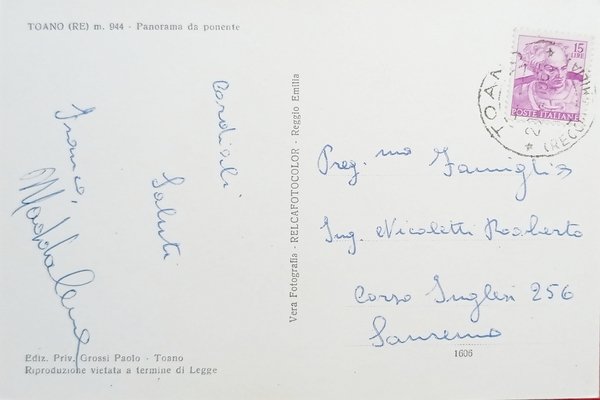Cartolina - Toano ( Reggio Emilia ) - Panorama da …