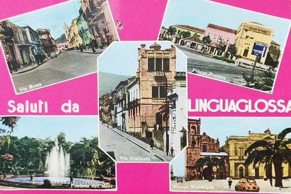 Cartolina - Saluti da Linguaglossa ( Catania ) - Vedute …