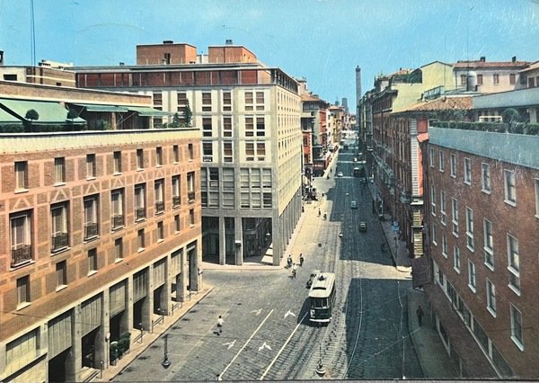 Cartolina - Bologna - Via Ugo Bassi - 1966