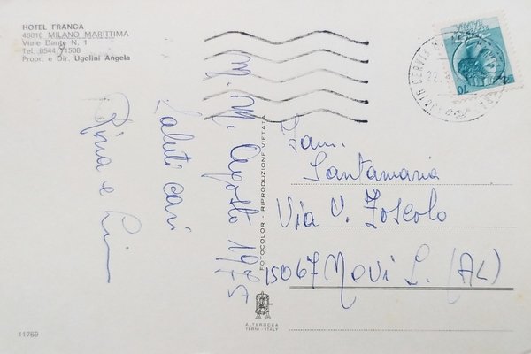 Cartolina - Hotel Francia - Milano Marittima - Viale Dante …