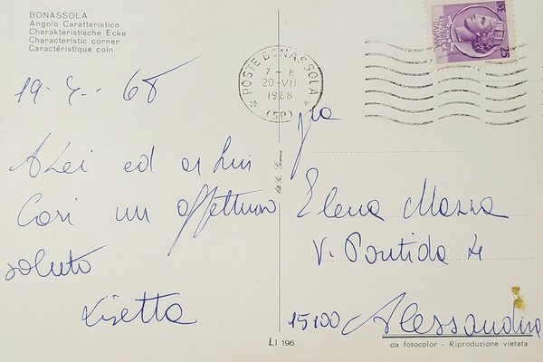 Cartolina - Bonassola - Angolo Caratteristico - 1968