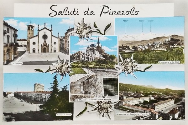 Cartolina - Saluti da Pinerolo - Vedute diverse - 1970 …