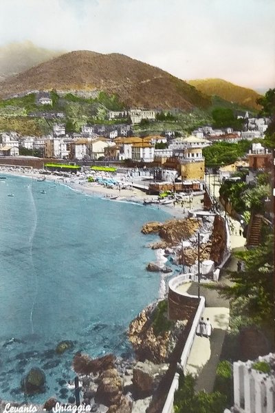Cartolina - Levanto - Spiaggia - 1957