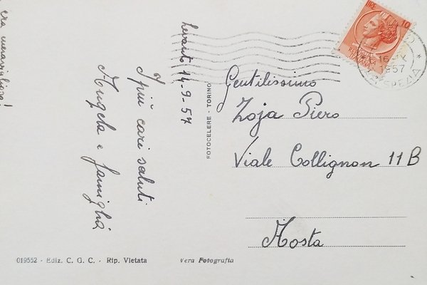 Cartolina - Levanto - Spiaggia - 1957