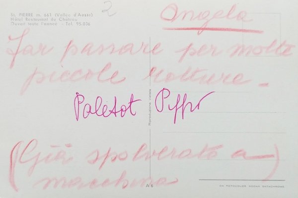 Cartolina - Valle d'Aosta - St. Pierre Hotel Ristorante del …