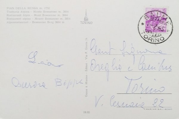 Cartolina - Pian della Mussa - Trattoria Alpina - Monte …