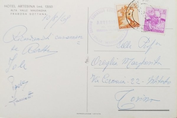 Cartolina - Hotel Artesina - Alta Valle Maudagna - Frabosa …