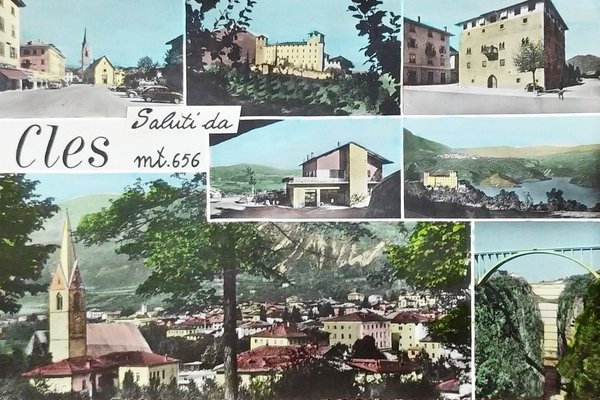 Cartolina - Saluti da Cles ( Trento ) - Vedute …