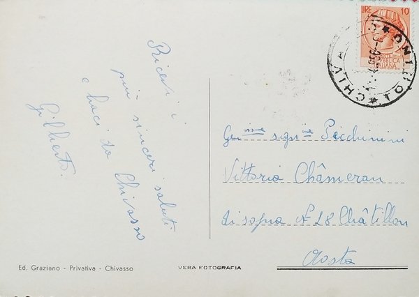 Cartolina - Chivasso - Nuova Centrale Elettrica - Canale Cavour …