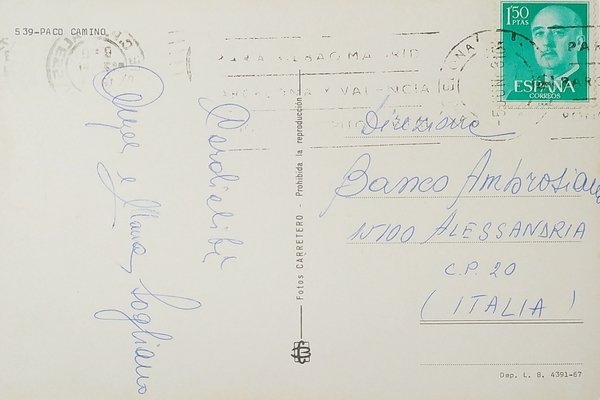 Cartolina - Attore e matador spagnolo Paco Camino Sánchez - …