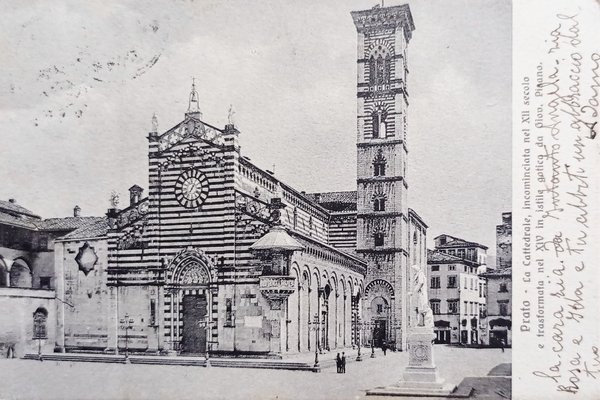 Cartolina - Prato - La Cattedrale - 1908