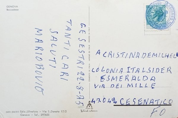 Cartolina - Genova - Boccadasse - 1975