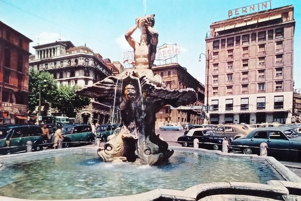 Cartolina - Roma - Fontana del Tritone ( Bernini ) …
