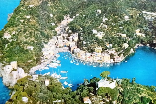 Cartolina - Portofino - L'insenatura vista dall'Aereo - 1965 ca.