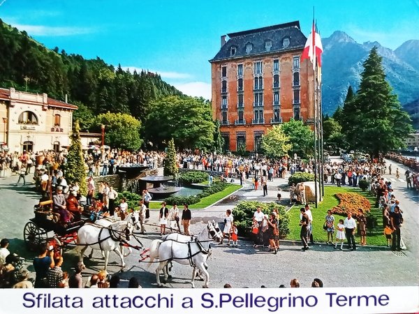 Cartolina - Sfilata attacchi a S. Pellegrino Terme ( Bergamo …