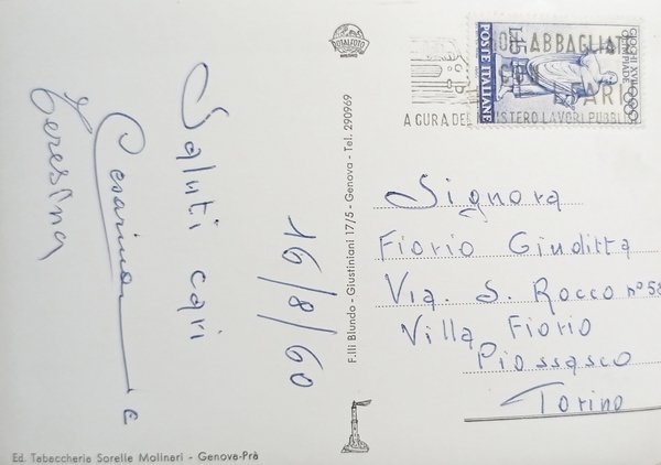 Cartolina - Saluti da Genova Prà - Vedute diverse - …