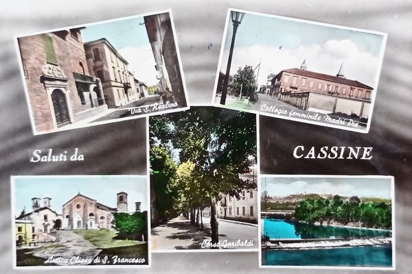 Cartolina - Saluti da Cassine - Vedute diverse - 1968