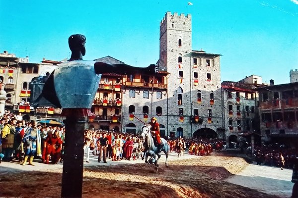 Cartolina - Arezzo - Giostra del Saracino - Carriera - …
