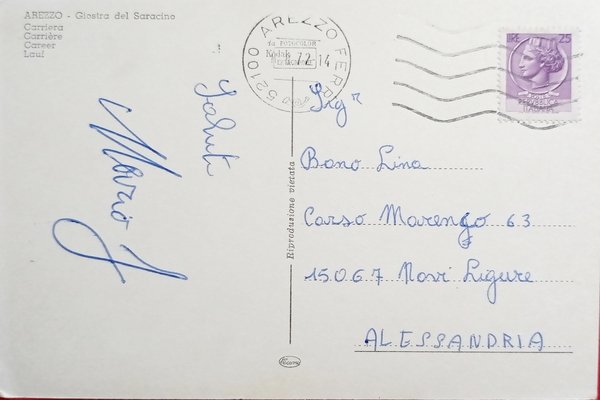 Cartolina - Arezzo - Giostra del Saracino - Carriera - …