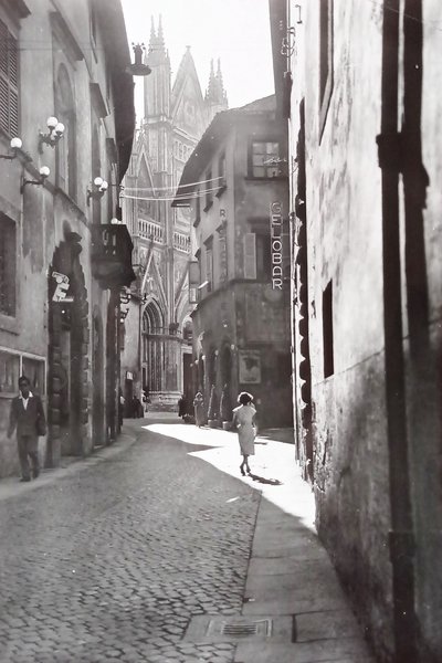 Cartolina - Orvieto - Via del Duomo - 1959