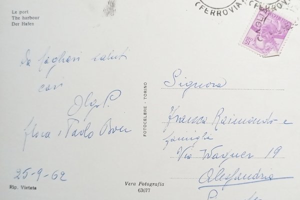 Cartolina - Cagliari - Il Porto - 1962