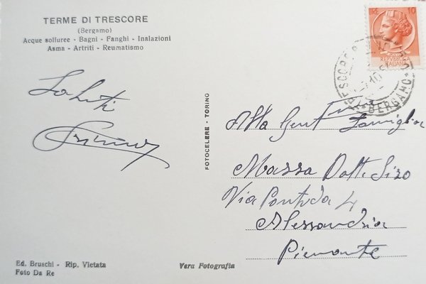 Cartolina - Trescore B. Albergo e Stabilimento Terme S. Pancrazio …