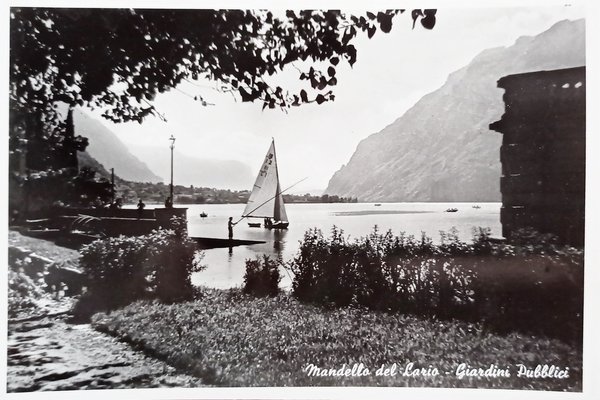 Cartolina - Mandello del Lario - Giardini Pubblici - 1960