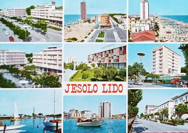 Cartolina - Jesolo Lido - Vedute diverse - 1973