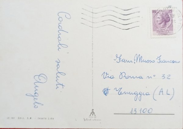 Cartolina - Jesolo Lido - Vedute diverse - 1973