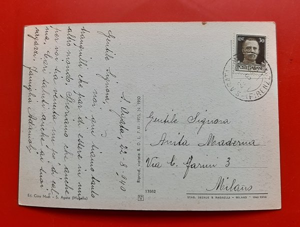 Cartolina S. Agata di Mugello - Panorama - 1940