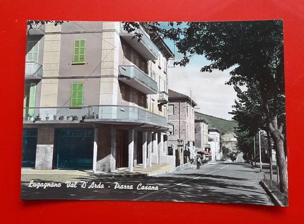 Cartolina Lugagnano Val D' Arda - Piazza Casana - 1959