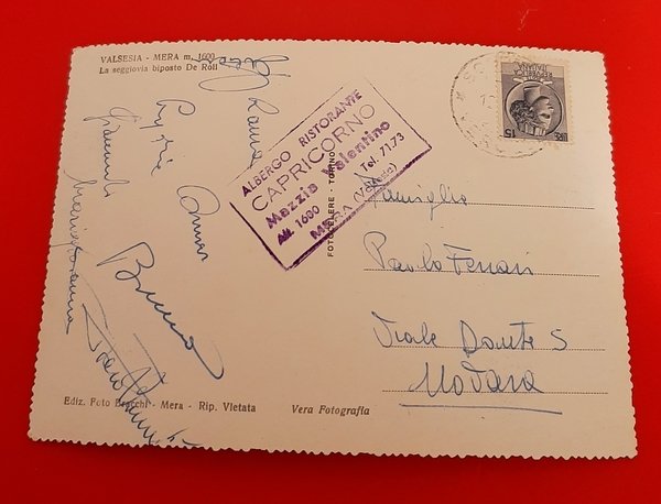 Cartolina Valsesia - Mera m. 1600 La seggiovia biposto De …