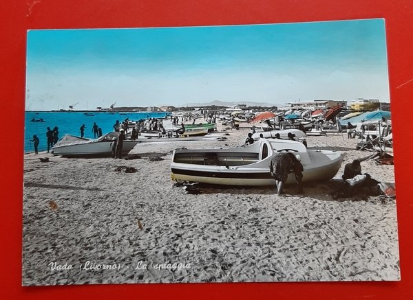 Cartolina Vada ( Livorno ) - La Spiaggia - 1968